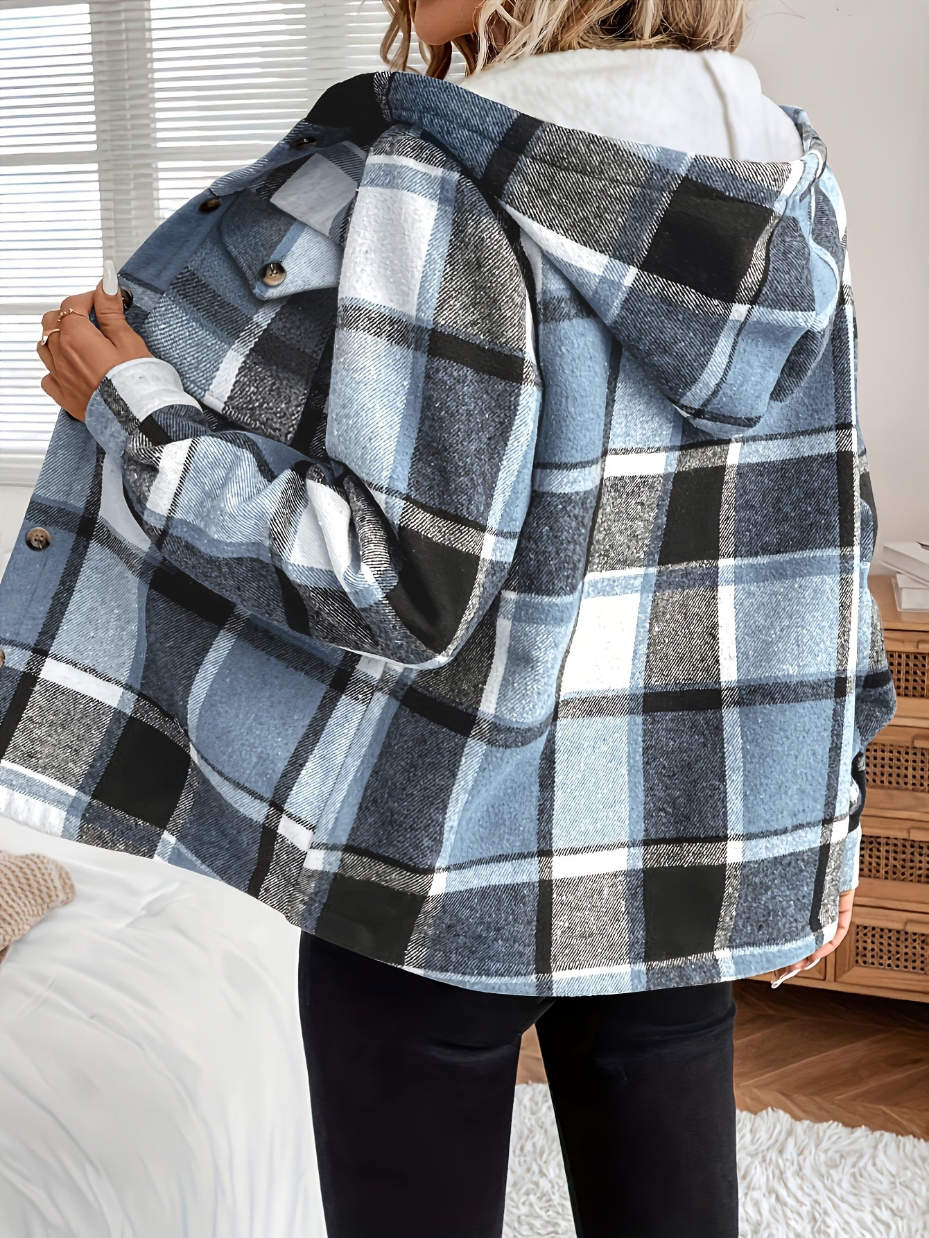 Maddie™ – Fleece-Lined Plaid Jacket