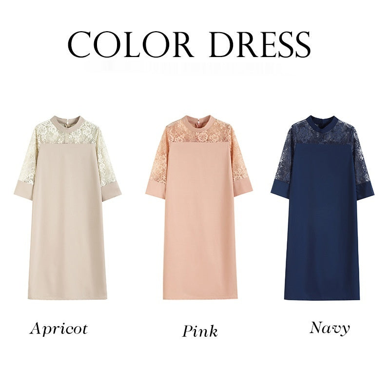 Madeleine™ – Refined Lace Collar Dress