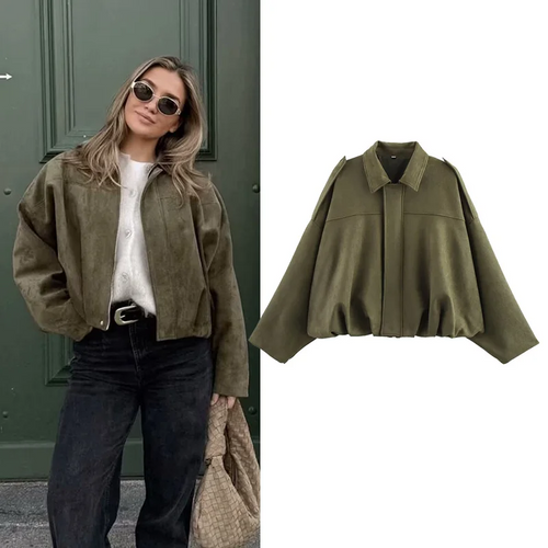 Allegra™ – Elegant Midweight Bomber Jacket
