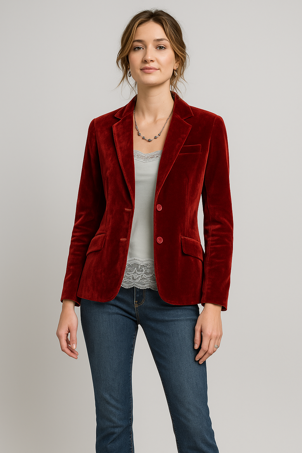 Sioba Velvet Slim-Fit Blazer
