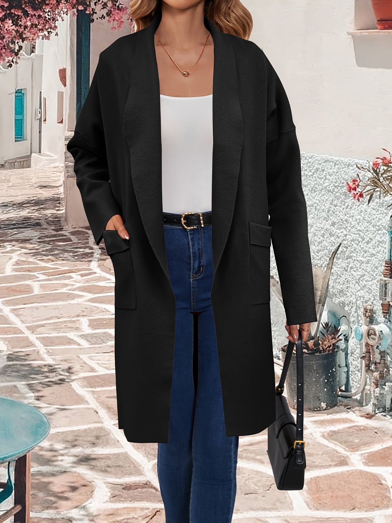 Eliza™ – Oversized V-Neck Coatigan