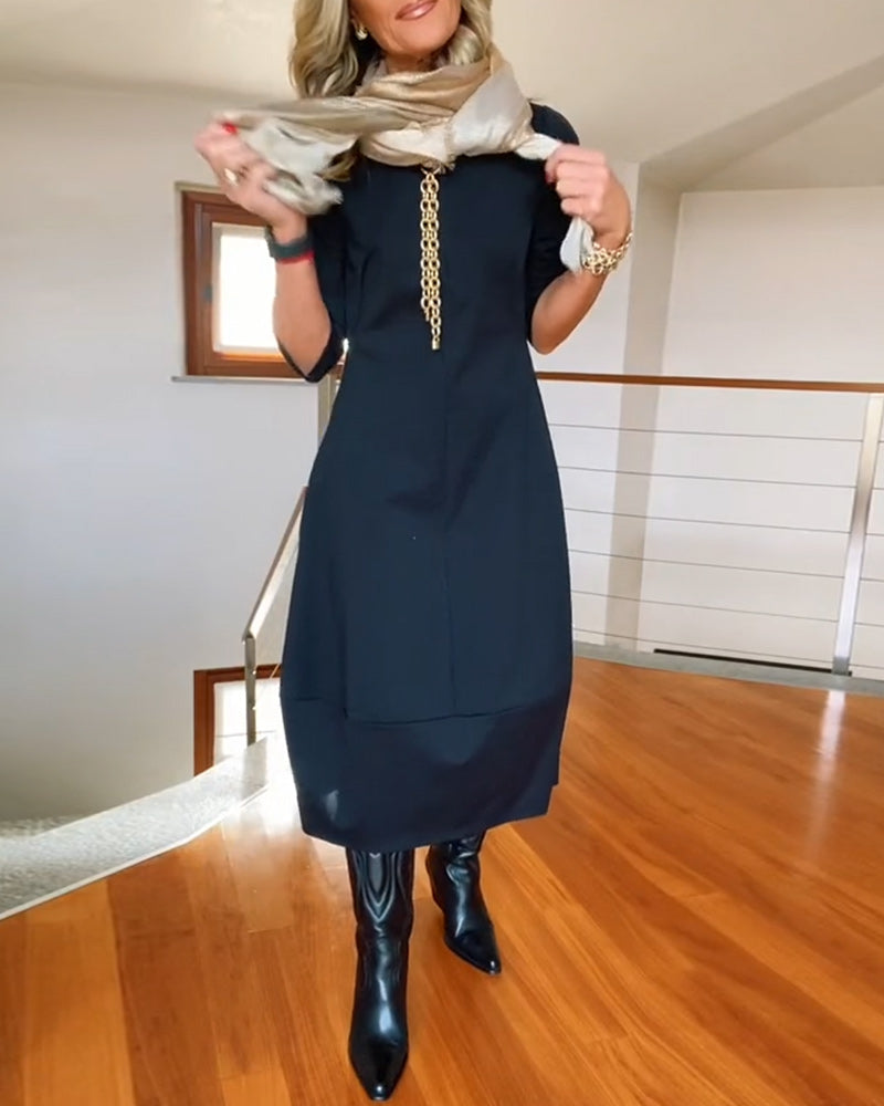 Matilda™ – Round-Neck Dress with Handy Pockets
