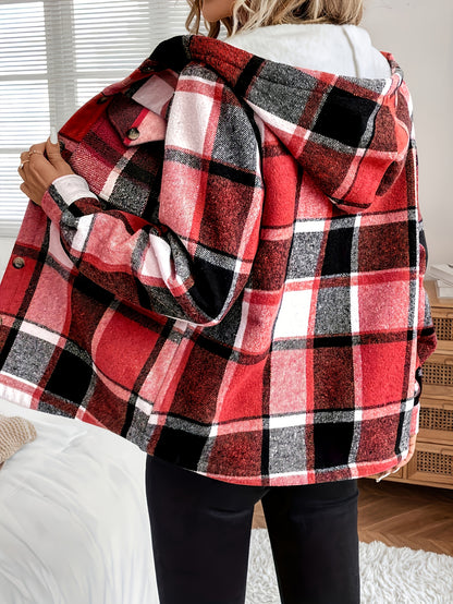 Maddie™ – Fleece-Lined Plaid Jacket