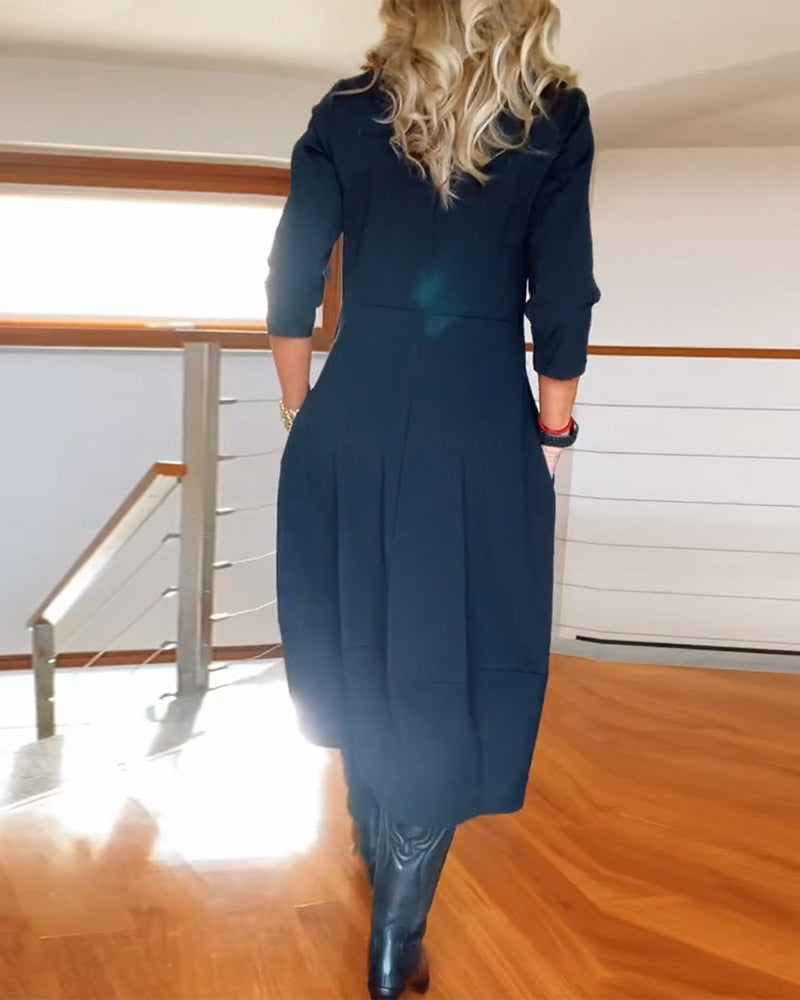 Matilda™ – Round-Neck Dress with Handy Pockets