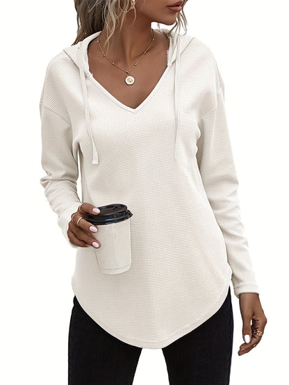 Lena Drift™ – Hanky Hem V-Neck Hoodie