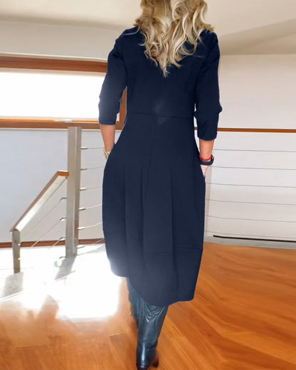Matilda™ – Round-Neck Dress with Handy Pockets