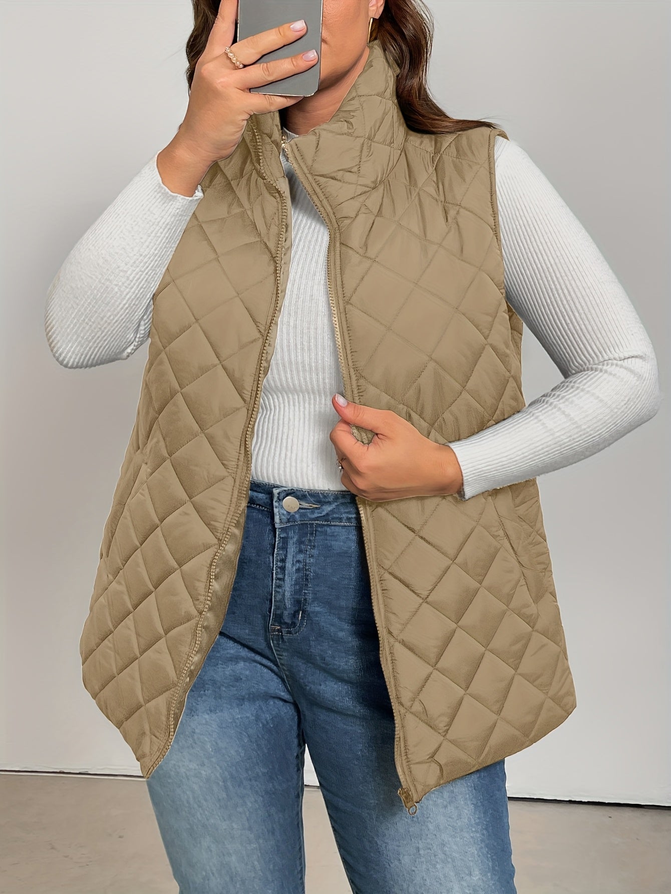 Harper™ – Plus-Size Quilted Vest Jacket