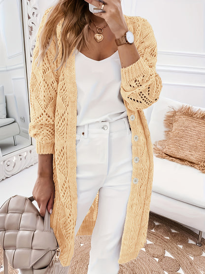 Tilly™ – Plus-Size Pointelle Knit Cardigan