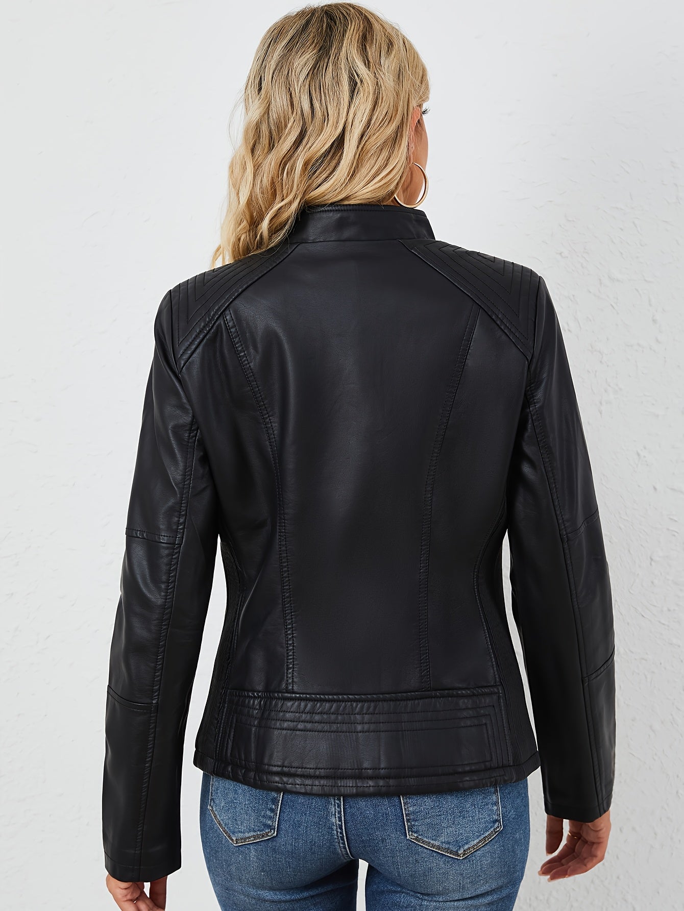 Harper™ – Plus-Size PU Moto Jacket