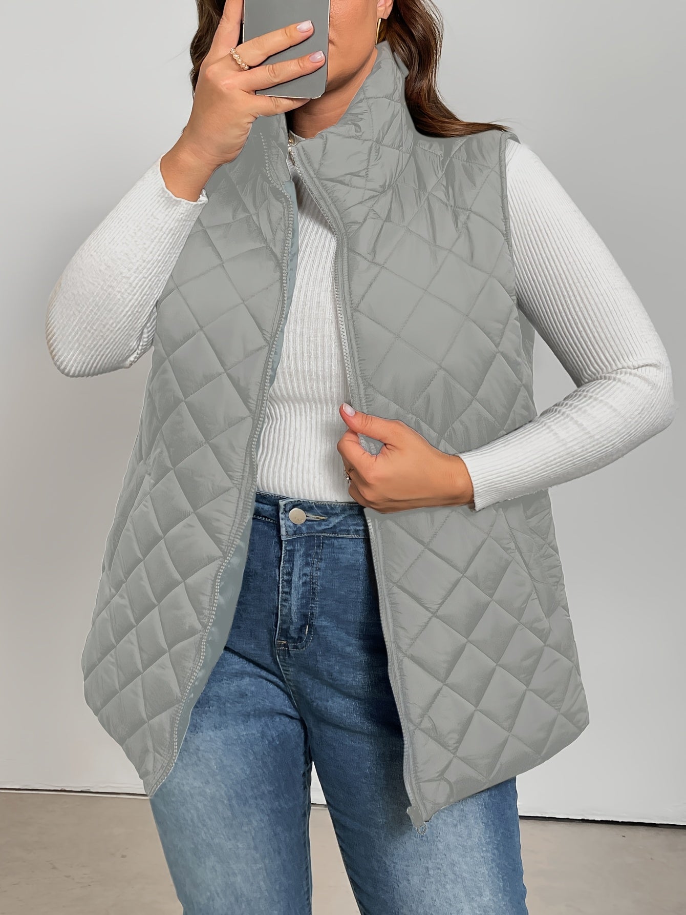 Harper™ – Plus-Size Quilted Vest Jacket