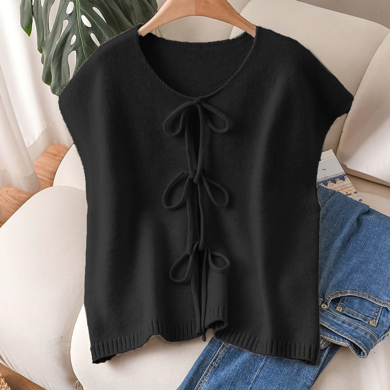 Sadie™ – Plus-Size Bow-Detail Vest Top