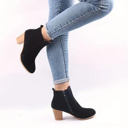 ARALYN™ ORTHOPEDIC CHUNKY HEEL ANKLE BOOTS