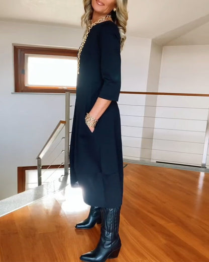 Matilda™ – Round-Neck Dress with Handy Pockets