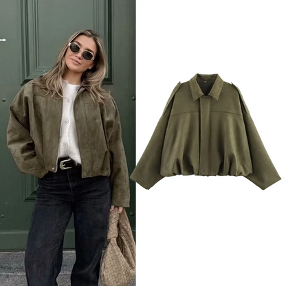 Allegra™ – Elegant Midweight Bomber Jacket