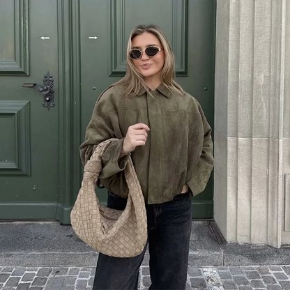 Allegra™ – Elegant Midweight Bomber Jacket