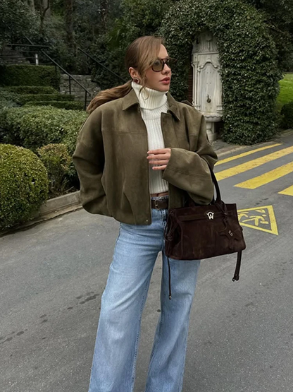 Allegra™ – Elegant Midweight Bomber Jacket