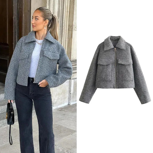 Sylvie Tweed™ – Tailored Zip Jacket for Women