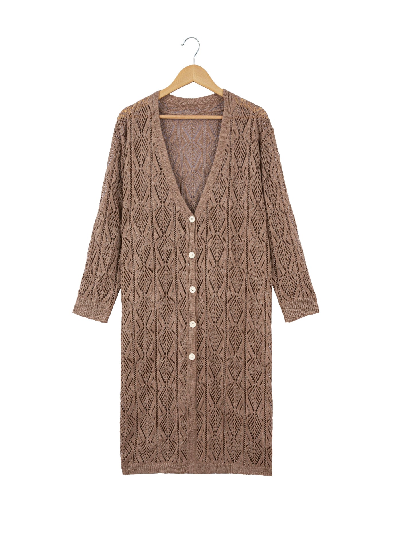 Tilly™ – Plus-Size Pointelle Knit Cardigan