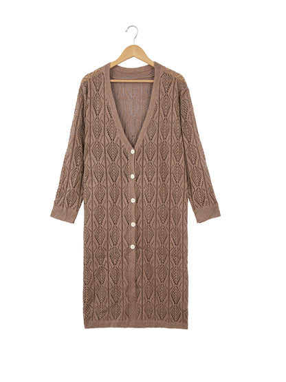 Tilly™ – Plus-Size Pointelle Knit Cardigan