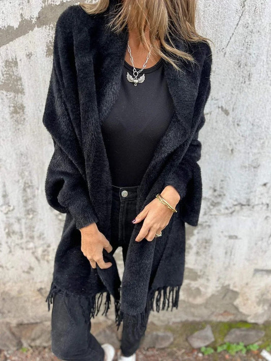 Winter Specials - Long-sleeved, casual shawl coat with tassel for women