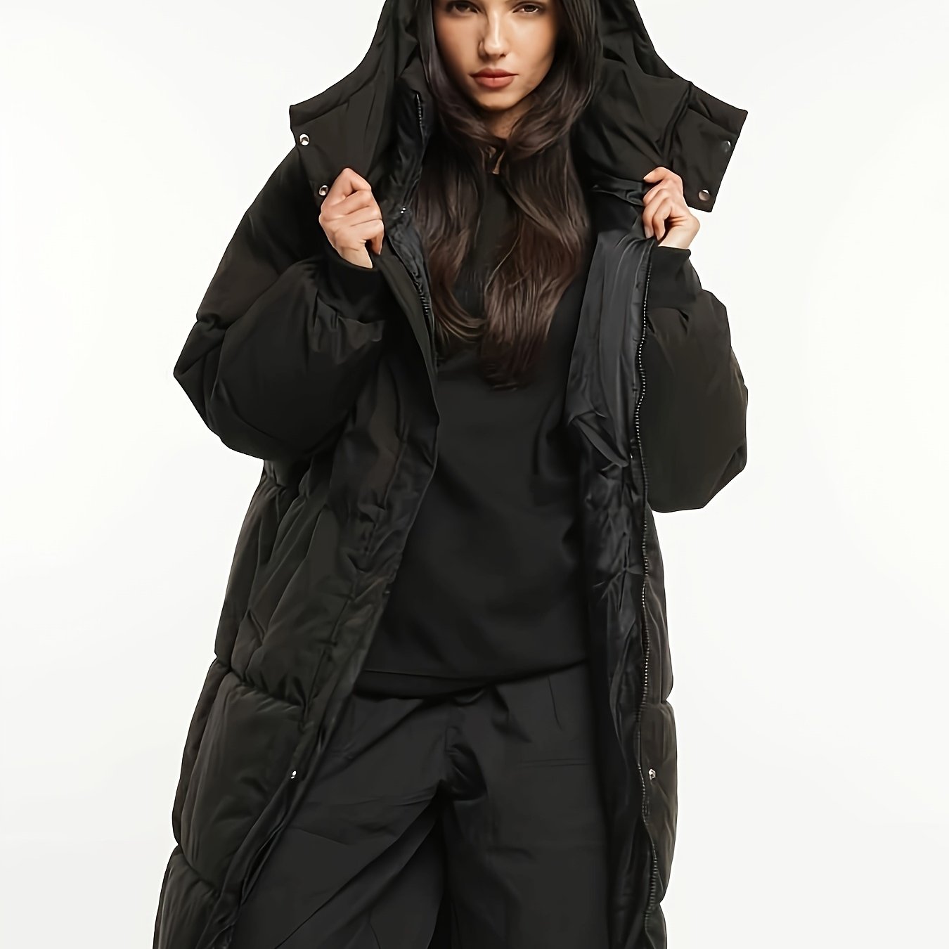 Eloise™ – Quilted Hooded Longline Puffer Coat
