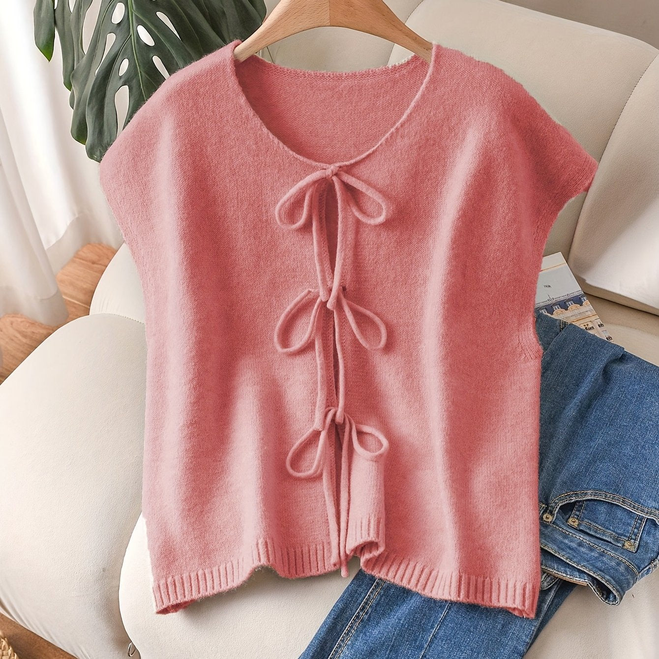 Sadie™ – Plus-Size Bow-Detail Vest Top