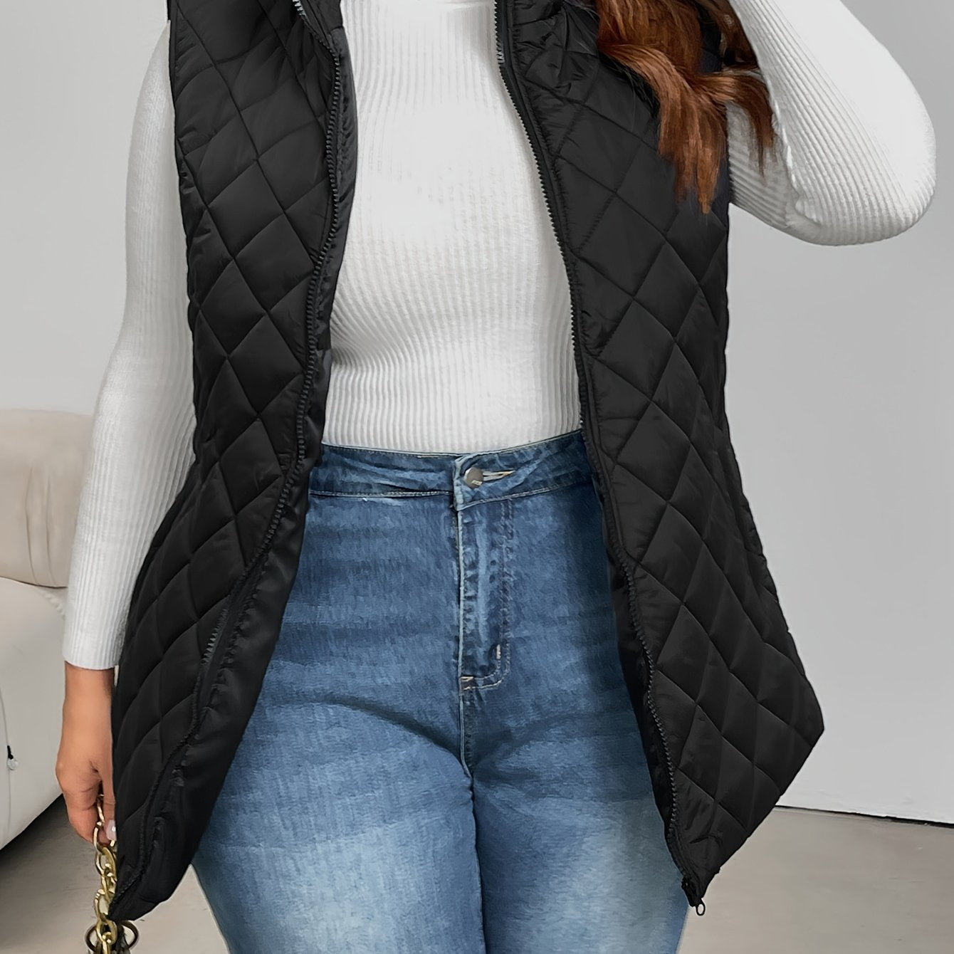 Harper™ – Plus-Size Quilted Vest Jacket