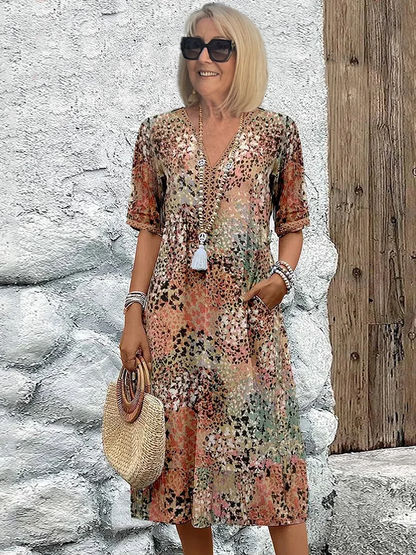 Arwen’s Grace™ - Vibrant Midi Dress
