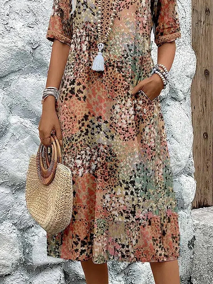 Arwen’s Grace™ - Vibrant Midi Dress