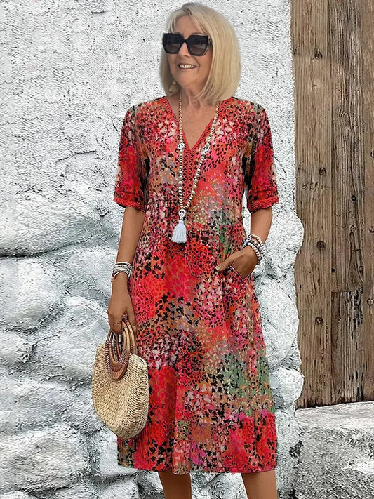 Arwen’s Grace™ - Vibrant Midi Dress