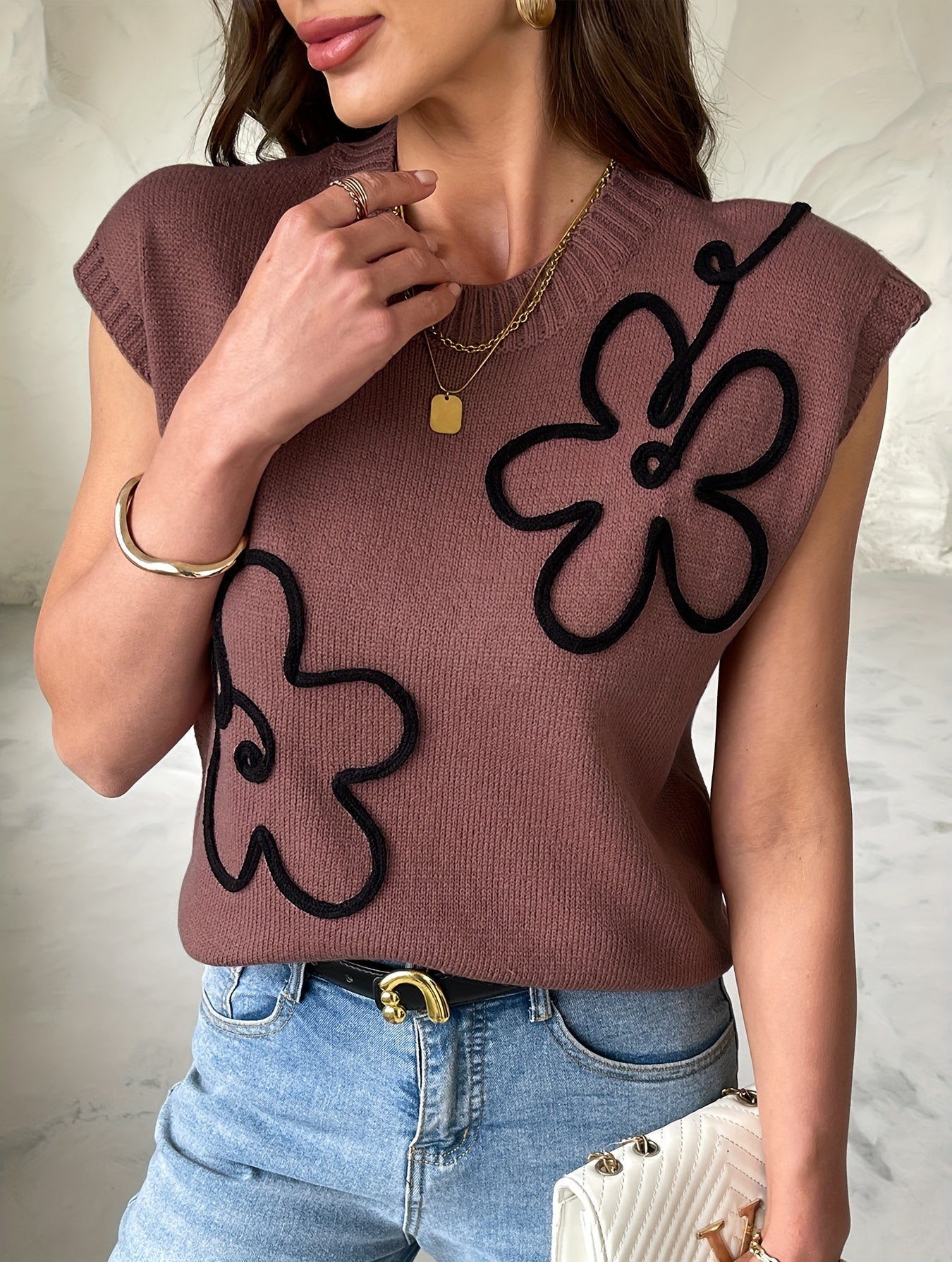 Esme™ – Plus-Size Floral Resort Knit Top