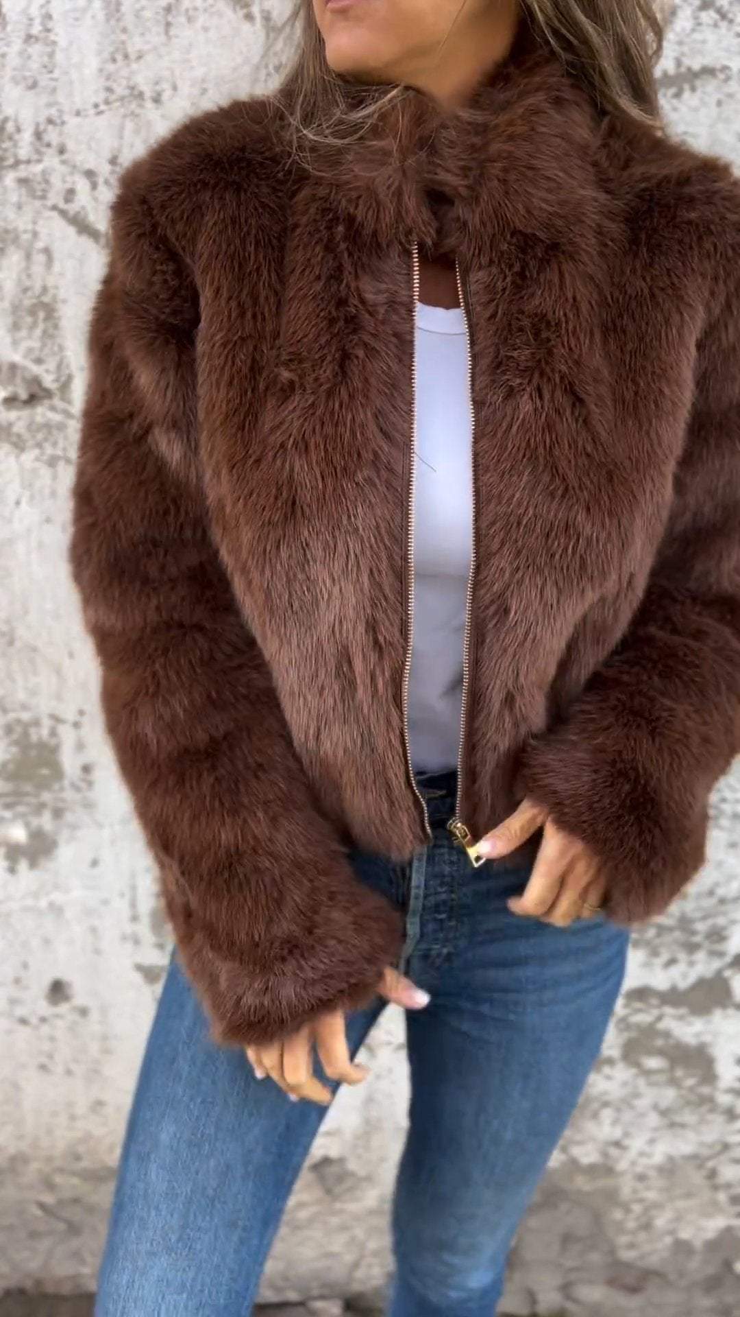 Aubrey™ – Luxe Fur Jacket