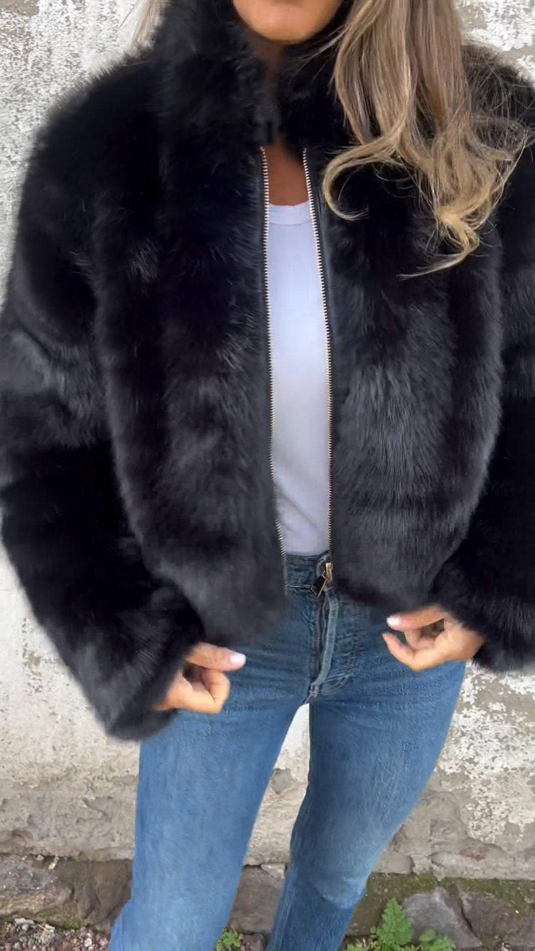 Aubrey™ – Luxe Fur Jacket