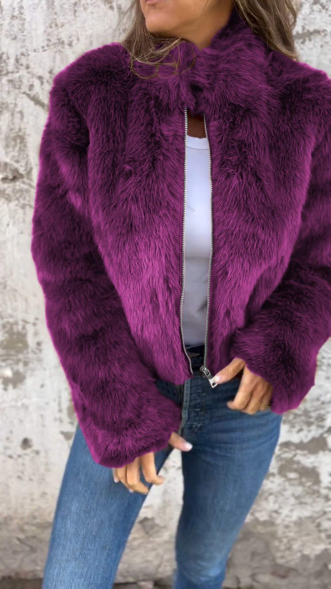 Aubrey™ – Luxe Fur Jacket