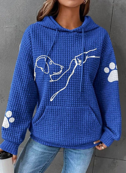 Millie™ – Paw Print Waffle Hoodie