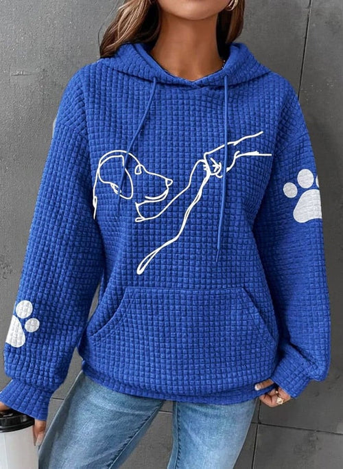 Millie™ – Paw Print Waffle Hoodie