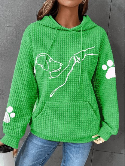 Millie™ – Paw Print Waffle Hoodie