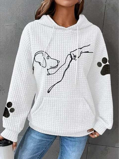 Millie™ – Paw Print Waffle Hoodie