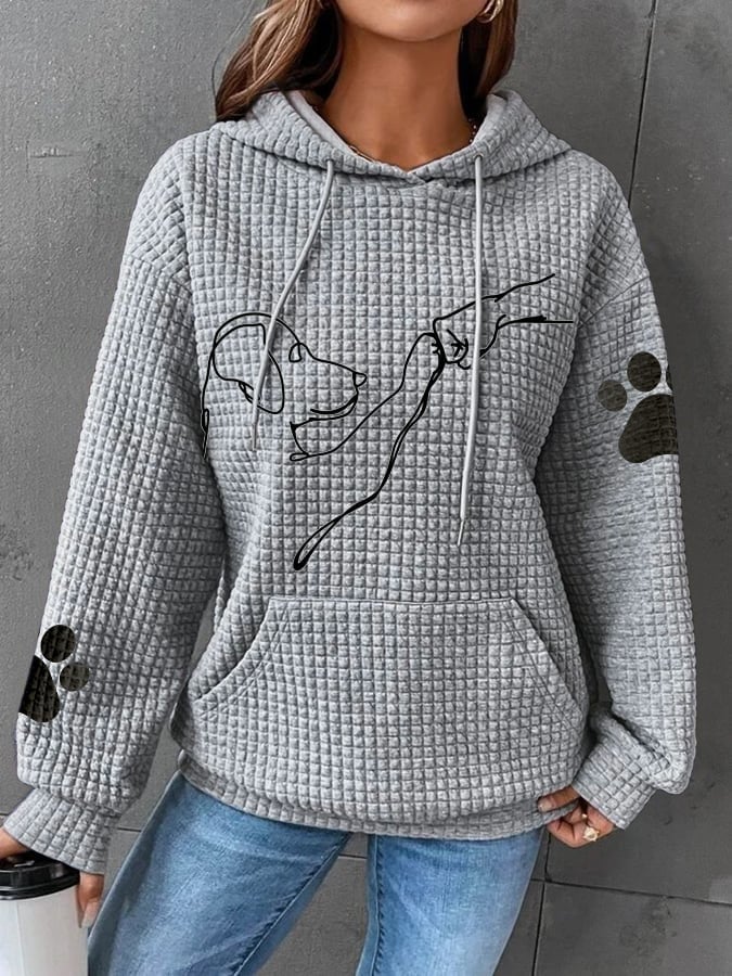 Millie™ – Paw Print Waffle Hoodie