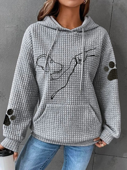 Millie™ – Paw Print Waffle Hoodie